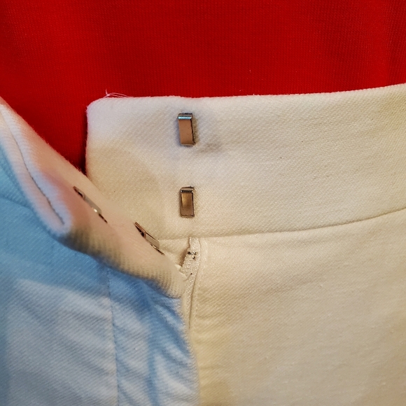 J Crew Factory Kelsey Flare Linen Blend Pants, White Size 4 - Picture 3 of 8